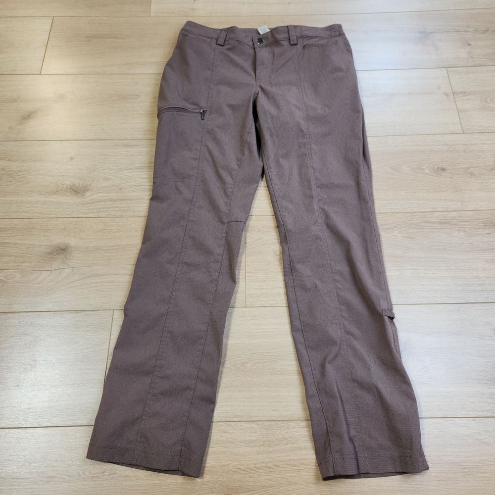 Duluth Trading Breezeshooter Pants Womens 10x31 Brown Cargo Stretch Outdoor
